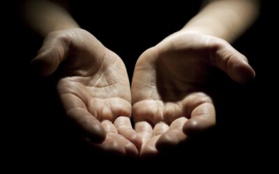 with open hands